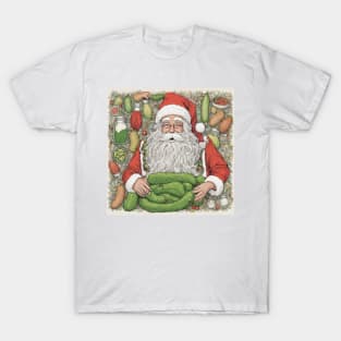 Pickle Lover Gift, Pickle Santa Gift, Christmas Pickle Gift T-Shirt